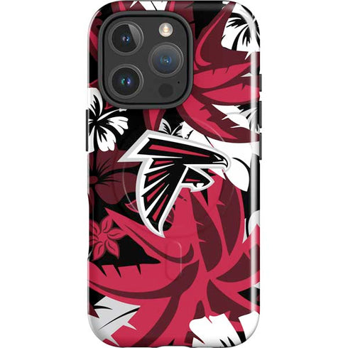 NFL Atlanta Falcons Tropical Print iPhone 16 Pro Magsafe Impact Case